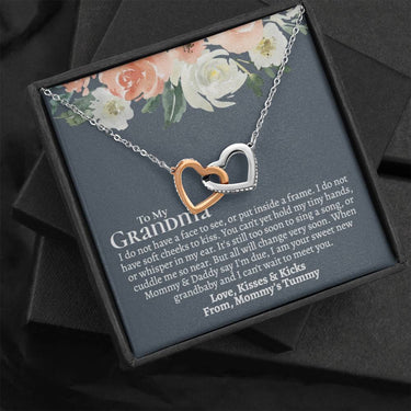 Grandma (Baby Shower) Interlocking Hearts Necklace - Love You This Much
